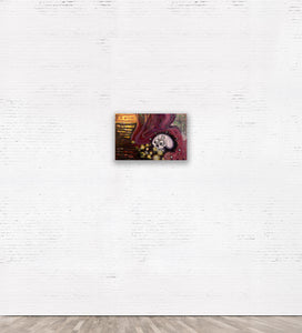 "STILL LIFE WITH LIGHT AND SKULL" (2010) – Originalt maleri – 50x40 cm