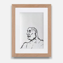 "FJÆS Nr. 019" (2020) – Original tusch tegning – 10x15 cm – indrammet